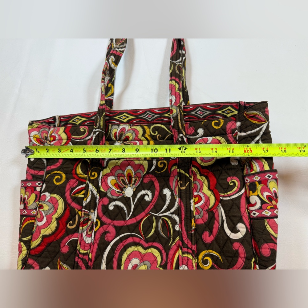 Vera Bradley Puccini zipper bag / tote wear on handles, retired 2013 pattern - Picture 7 of 9